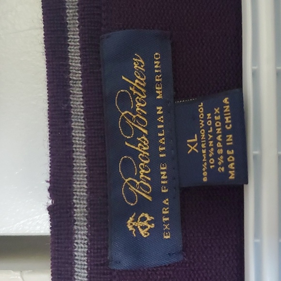 Brooks Brothers Size XL Wool Blend Purple Sweater - Picture 2 of 3